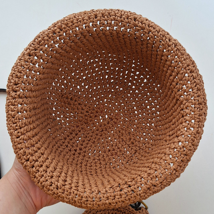 ست کلاه و کیف رافیا طرح تدی