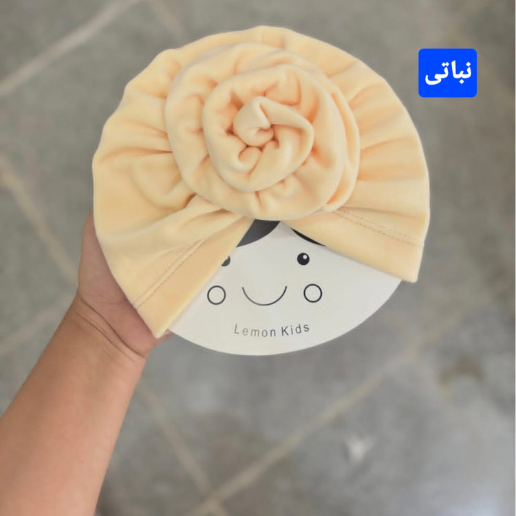 توربان مخمل نوزادی طرح گل