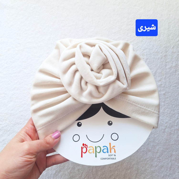توربان مخمل نوزادی طرح گل