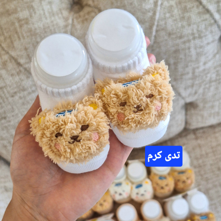 جوراب تدی زنگوله دار نوزادی